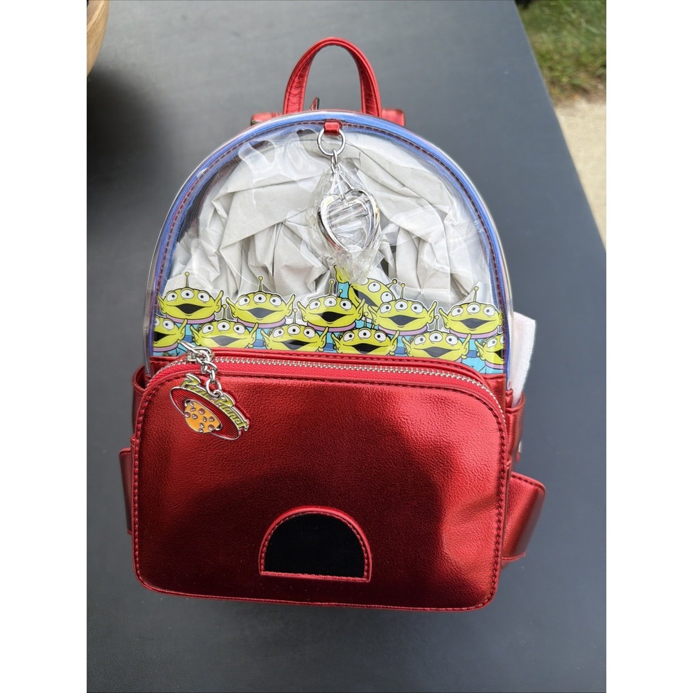 Loungefly Disney Pixar Toy Story Alien Mini Backpack Metallic Red Brand New NWT